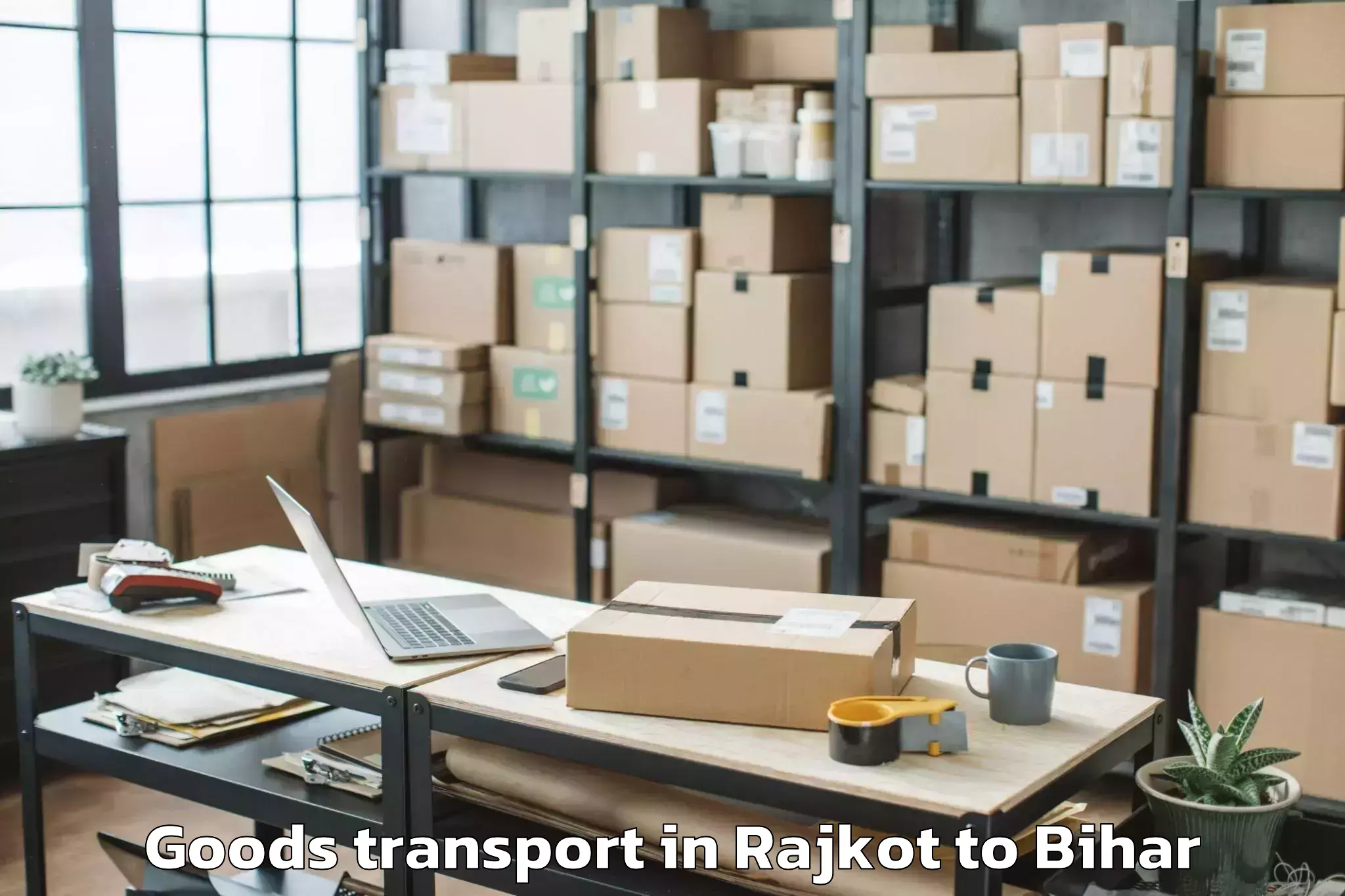 Book Rajkot to Bikramganj Goods Transport